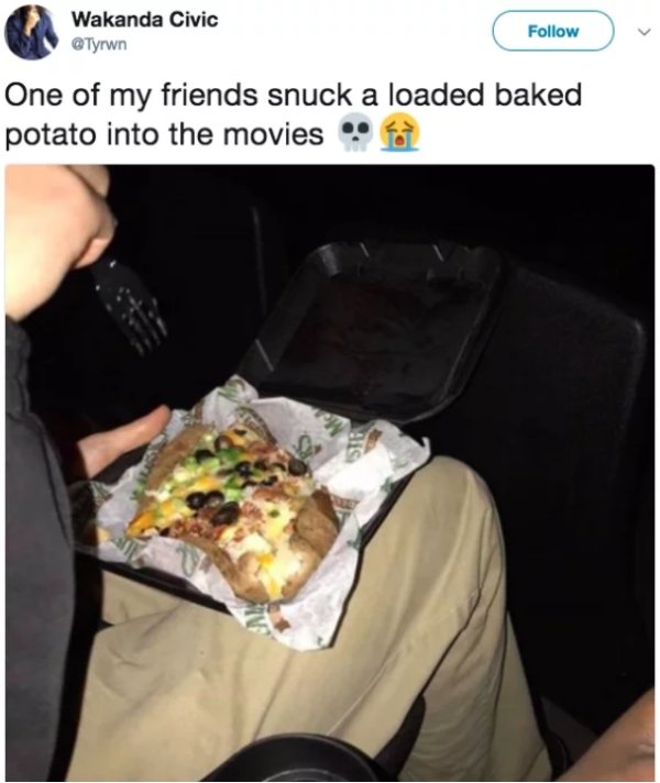 Terlalu Pintar, Makanan Yang Nggak Kamu Bayangin Bisa Masuk Bioskop